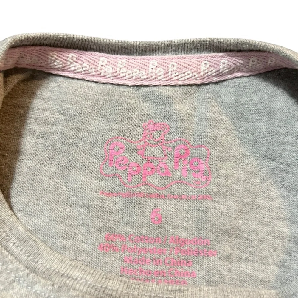 Peppa Pig Shirt Girls graphic tee shirt Size 6 - Picture 3 of 6